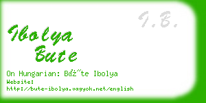 ibolya bute business card